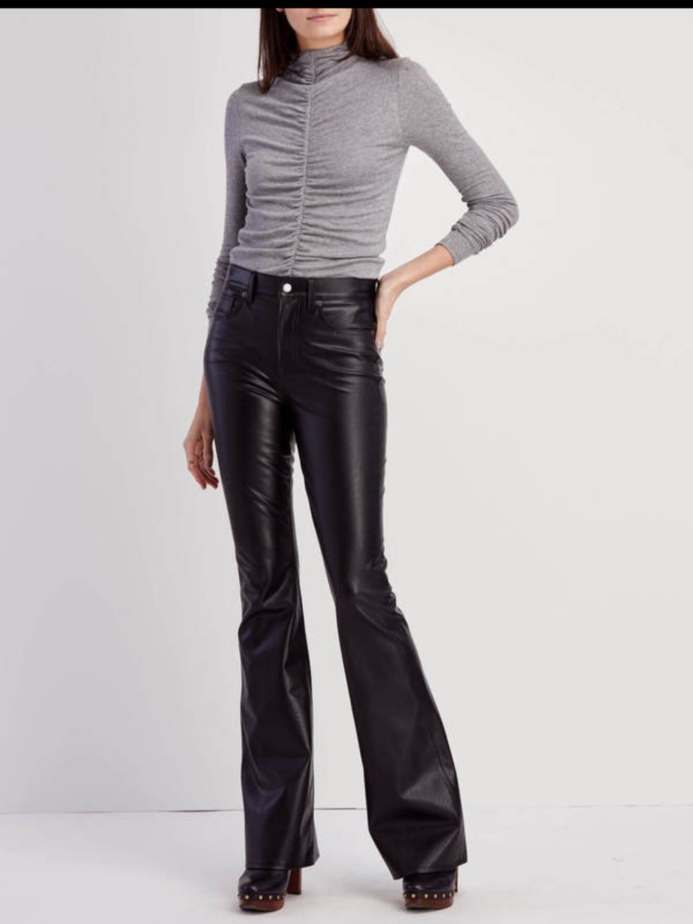 Veronica Beard Theresa Ruched Turtleneck